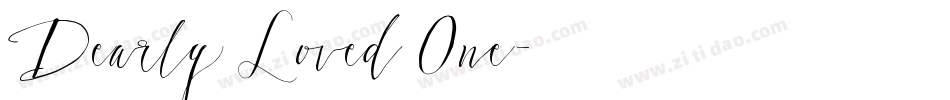 Dearly Loved One字体转换